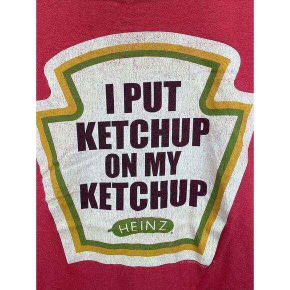 HEINZ Ketchup Red Factory Distressed Graphic T-Shirt Men's Size XL 44-46 - Picture 2 of 7
